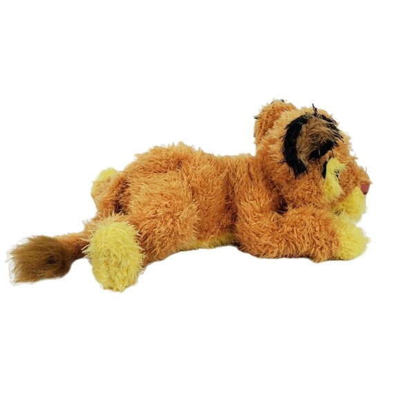 Disney Store The Lion King Simba Plush Lying Down Shaggy Fur Stuffed Animal Toy - Picture 4 of 10